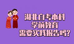湖北自考本科学前教育需要实践报告吗